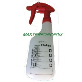 Pulvérisateur 650 ml, avec Pictogrammes, Graduation et dilutions, tête couleur au choix x 1