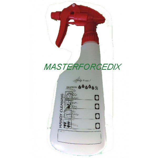 Pulvérisateur 650 ml, avec Pictogrammes, Graduation et dilutions, tête couleur au choix x 1