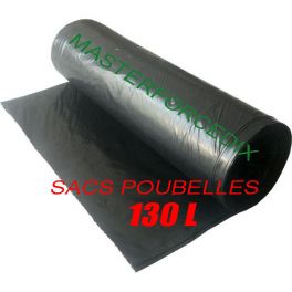 Sacs poubelles noir 130 L BD 45 microns x 200