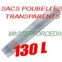 Sacs poubelles 130 L BD transparents 45 microns x 200