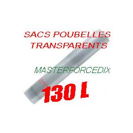 Sacs poubelles 130 L BD transparents 45 microns x 200