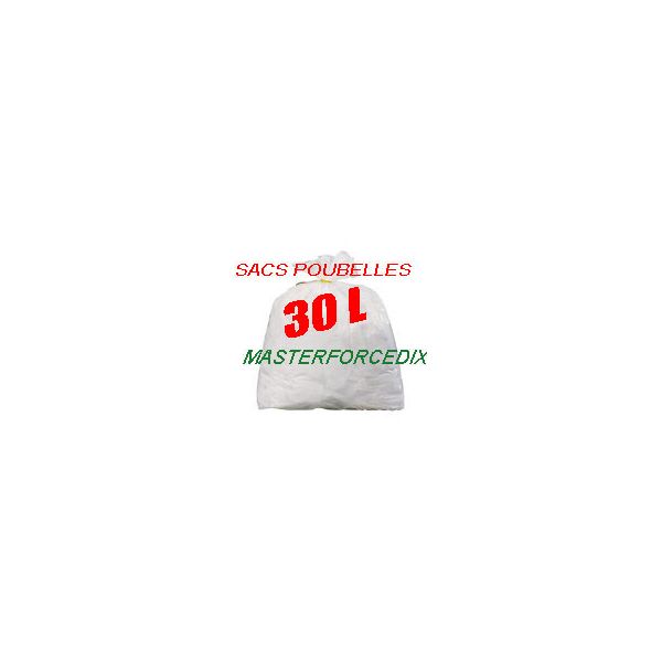 Sacs poubelles blanc 30 L BD 23 microns