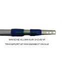 Manche Aluminium 3x0.60M embout bleu