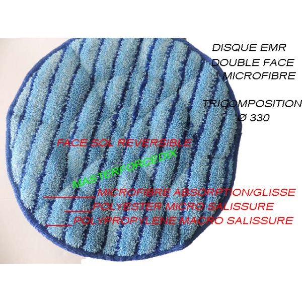 Disque MICROFIBRE EMR Double Face TRICOMPOSTION Ø 330 mm