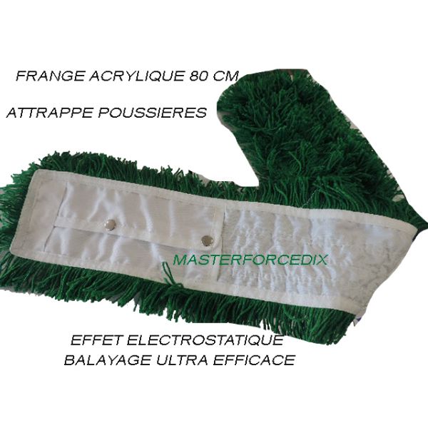 Frange Acrylique 80 cm Balayage à sec verte x 1