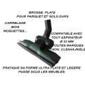 Brosse Aspirateur Slim, Ø 32 mm parquet, carrelages, moquettes avec roulettes