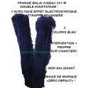Frange Ciseau electrostatique 2 x 1 mètre, acrilyque bleu  vendu par set de 2 franges