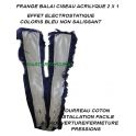 Frange Ciseau electrostatique 2 x 1 mètre, acrilyque bleu  vendu par set de 2 franges