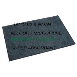 Tapis Microfibre PP 60 X 90 CM Gris TRAFIC INTENSE X 1