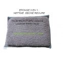 Eponge Microfibre grattane gris/Emeraude x 1