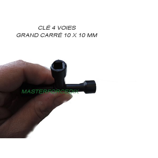 Clé Multifonction 4-en-1 (6.5/7/8/9 Mm) – Pour Compteurs Eau/gaz, Robinets, Armoires, Acier Nickelé