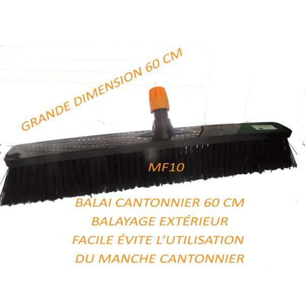 Balai cantonnier 40 cm plus pratique que tout cantonier standard, installation et usage facile x 1 