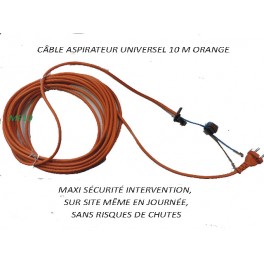 Câble Aspirateur Universel 10 m  orange x 1