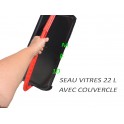 SEAU VITRE 22 L + COUVERCLE anti-gouttes