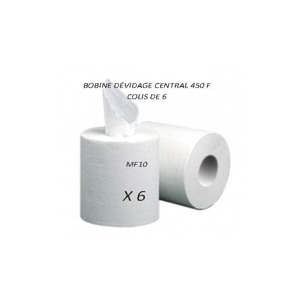 Bobine 450 F X 6 MAXIPULL TREND,  Pure Ouate  100 %, Format 24 cm, 2 plis par paquet de 6 rouleaux 