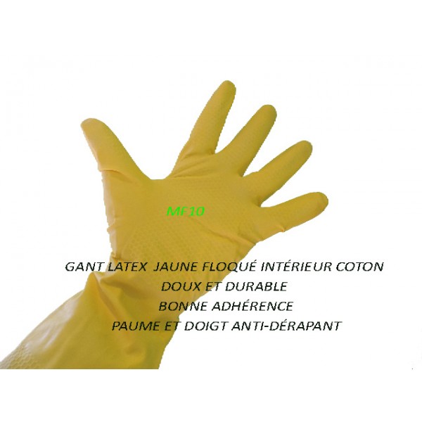 Gants jaunes de ménage en latex