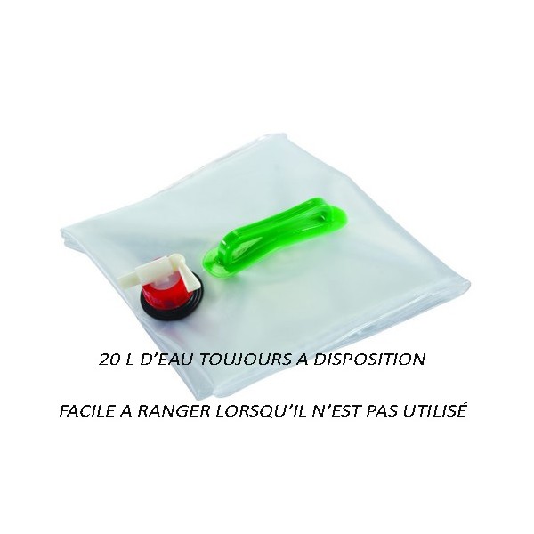Bidon D'eau Pliable 20 Litres - PVC Résistant, Robinet, Pour Camping, Randonnée, Pique-nique Et Voyages